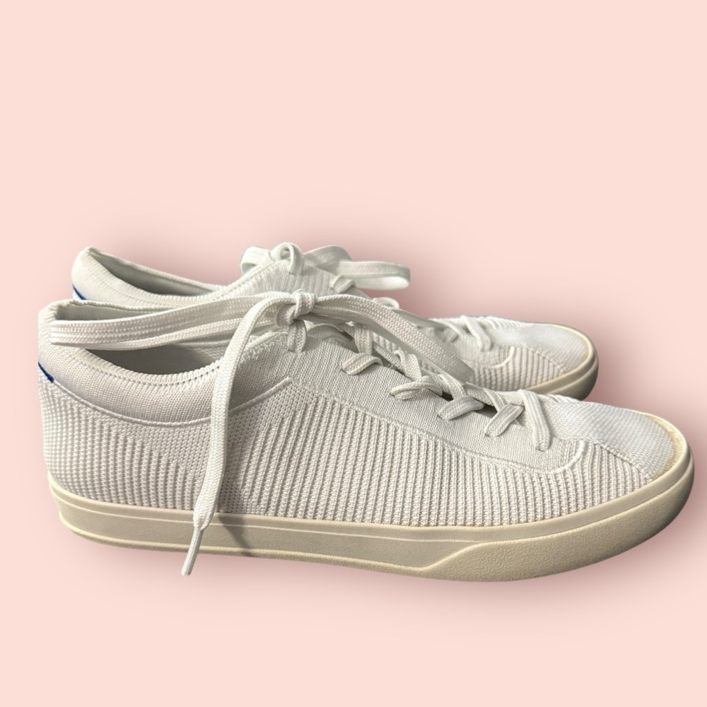 *PROJECT SHOE Rothy’s White Lace-Up Sneaker Canvas Sustainable Size 9